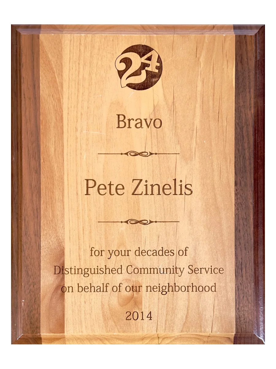 Bravo for Distinguished Community Service award, 2014